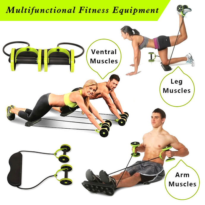 2020 Best Yoga Muscle Exercise Home Pull Rope Fitness Equipment Wheel Abdominal Ab Gym Roller Breast Trainer Sets Dropshipping